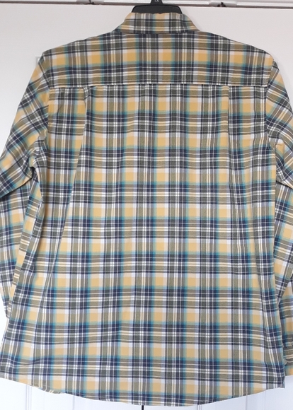 Carhartt men button up shirt long sleeve yellow plaid cotton size Large - Picture 10 of 11